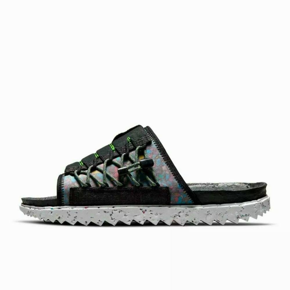 Nike Asuna Crater Slide Black Iron Grey White DJ4629-002 Men's Slides Size 11